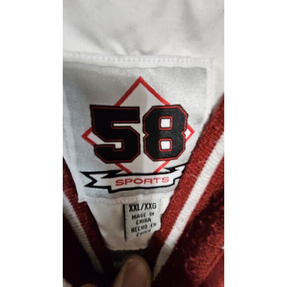 VTG Oklahoma Sooners Windbreaker Jacket Red Sz XXL 58 Sports Blanket Lined NCAA - Picture 3 of 7